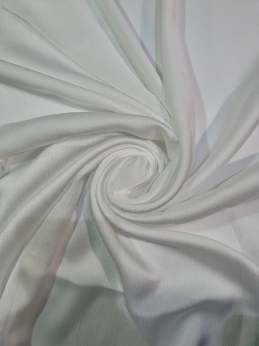 Crinkle Satin Scarf White