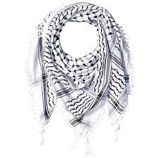 Palestinian Scarf Mens Black/White (Shemagh)