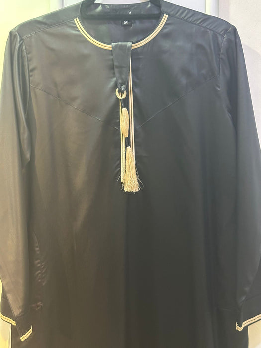 Alif Elegant Shine Omani Men - Black/Gold