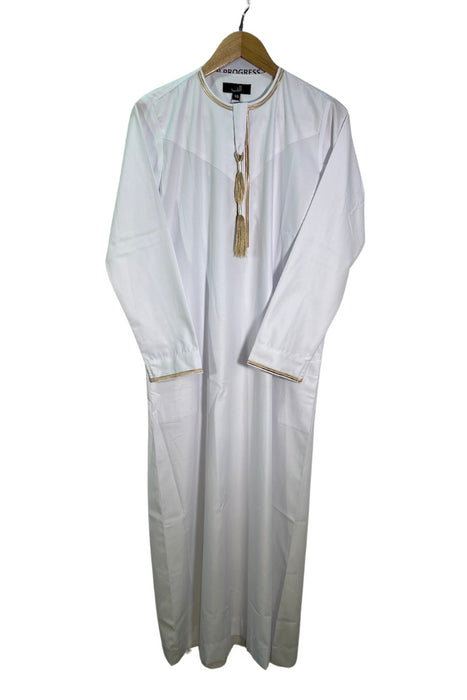 Alif Elegant Omani Men - White/Gold