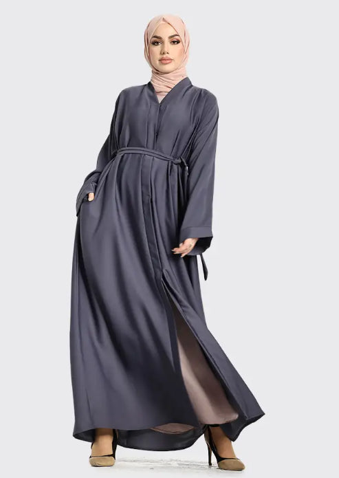 Nida Jacket Abaya Grey