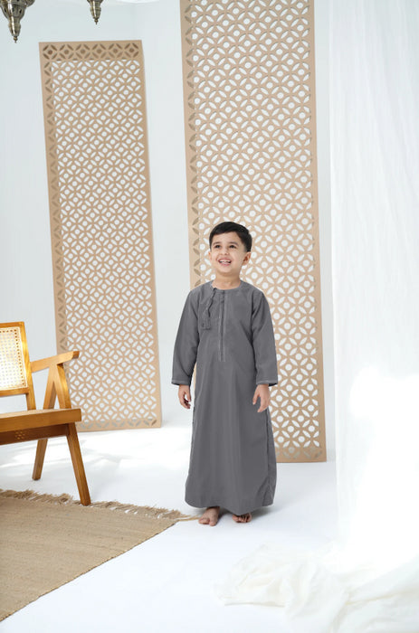Faris : Omani Charcoal Thobe Boys