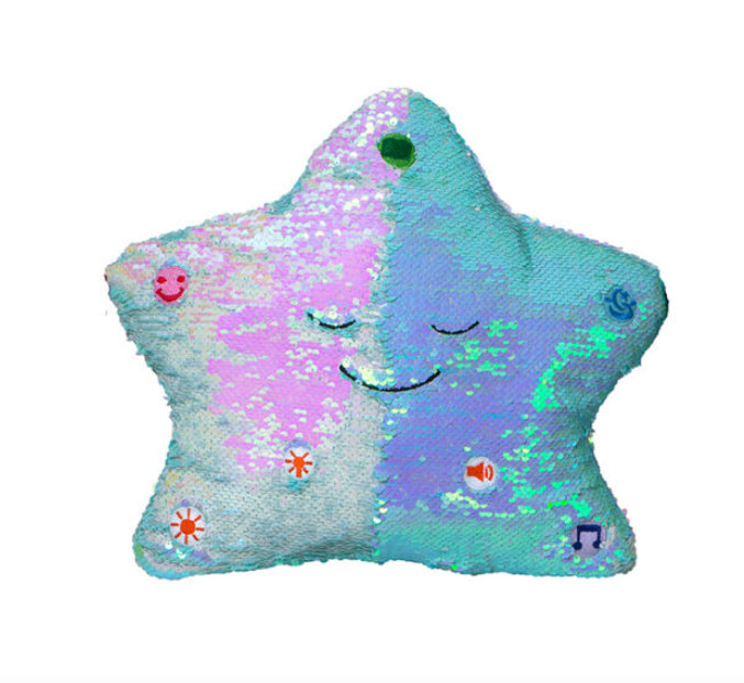 My Dua Pillow - Light Blue & Pearl (Flippable Sequins)