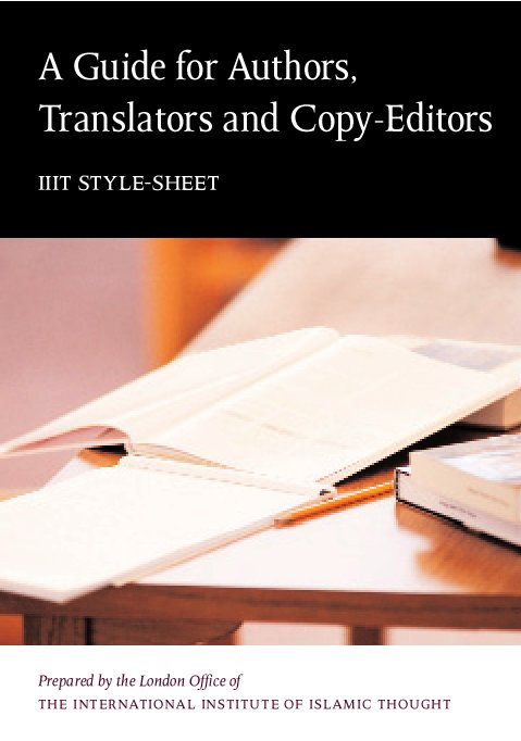A Guide for Authors, Translators and Copy-Editors