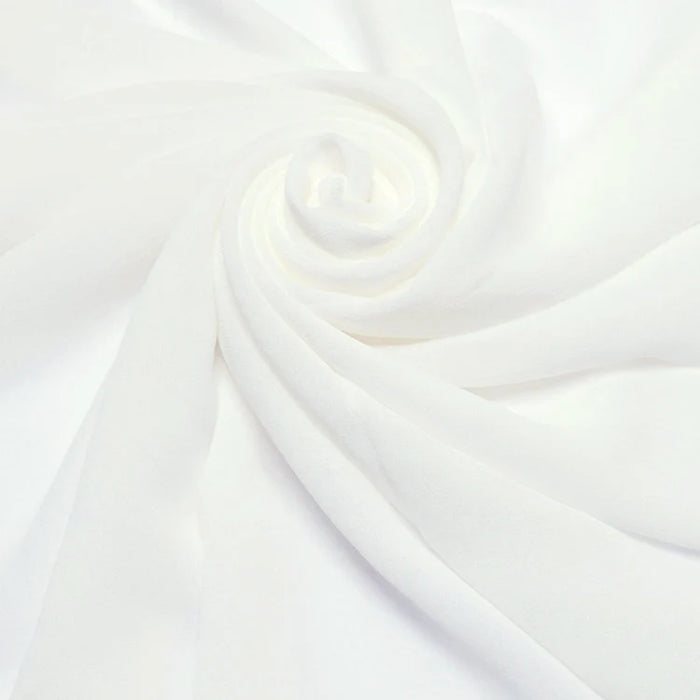 Georgette Medium  White Scarf