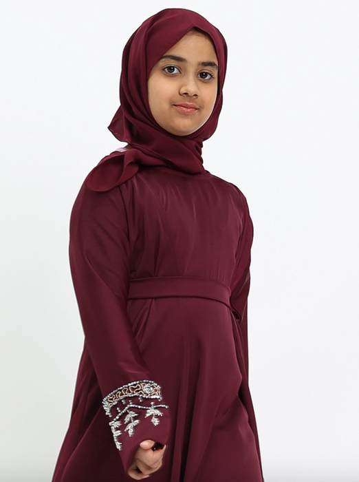Children 3 piece Tuan Abaya - Plum