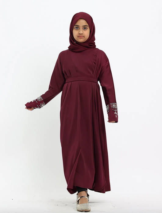 Children 3 piece Tuan Abaya - Plum