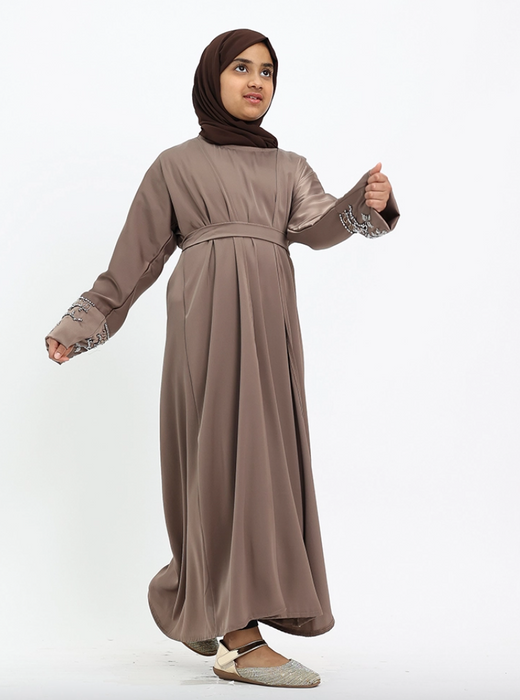 Children 3 piece Tuan Abaya - Mocha