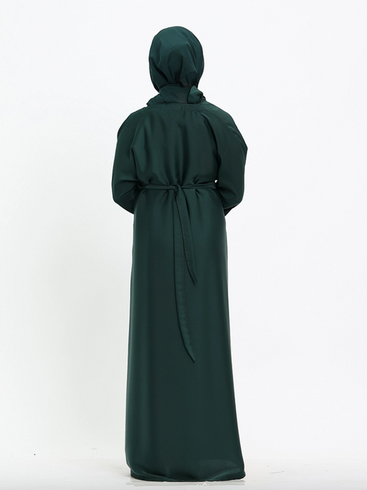 Children 3 piece Tuan Abaya - Forest Green