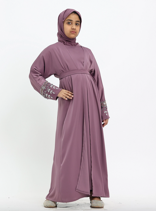 Children 3 piece Tuan Abaya - Lilac