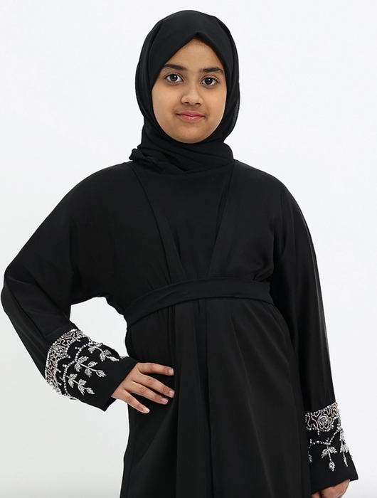 Child 3 piece Tuan Abaya - Black
