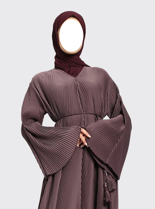 Pleated Abaya Mauve