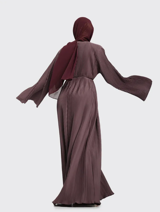Pleated Abaya Mauve