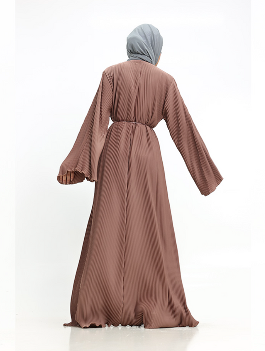 Pleated Abaya Mocha