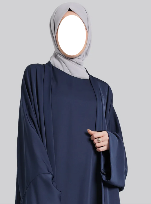 2 Piece Simple Abaya Navy