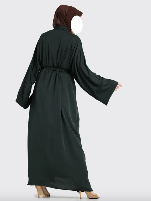 2 Piece Simple Abaya Forest Green