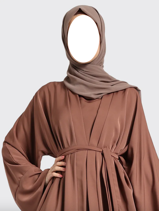 2 Piece Simple Abaya Mocha