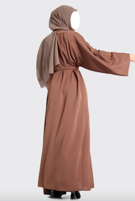 2 Piece Simple Abaya Mocha