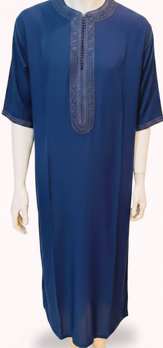 Luxury Moroccan Short Sleeve - Navy