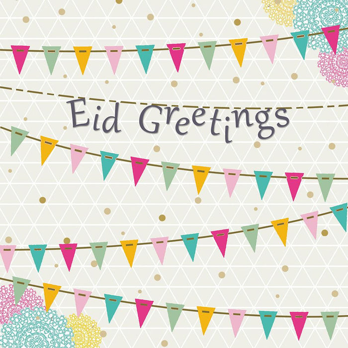 Card - Eid Greetings Iris - Bunting (IR07)