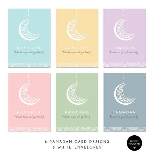 Ramadan Card 6 pack pastel
