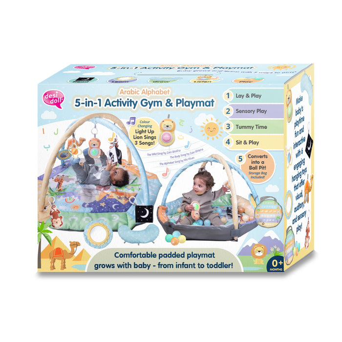 Arabic Alphabet 5-in-1 Activity Gym & Playmat - NEW