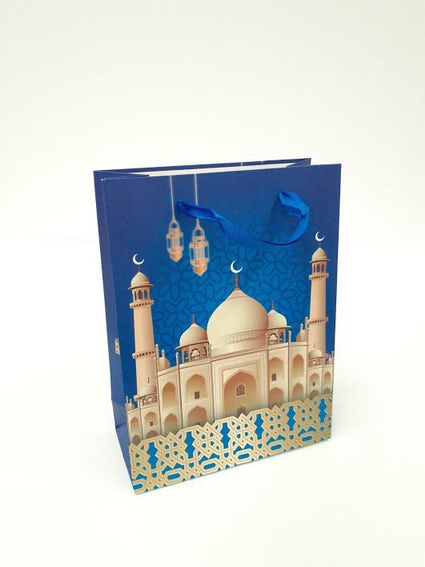 GIFT BAG Mosque Design (L) - Blue