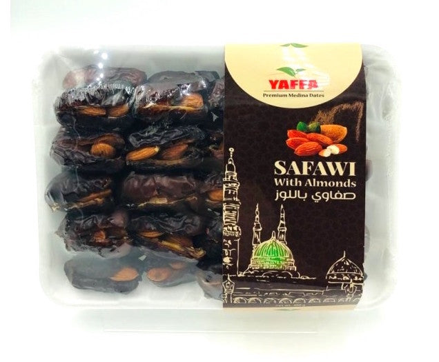 Yaffa : Premium Medina Safawi Dates with Almonds (450g)