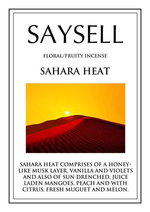 Incense stick saysell: Sahara Heat
