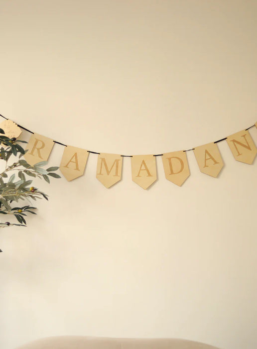 Wooden Ramadan Banner