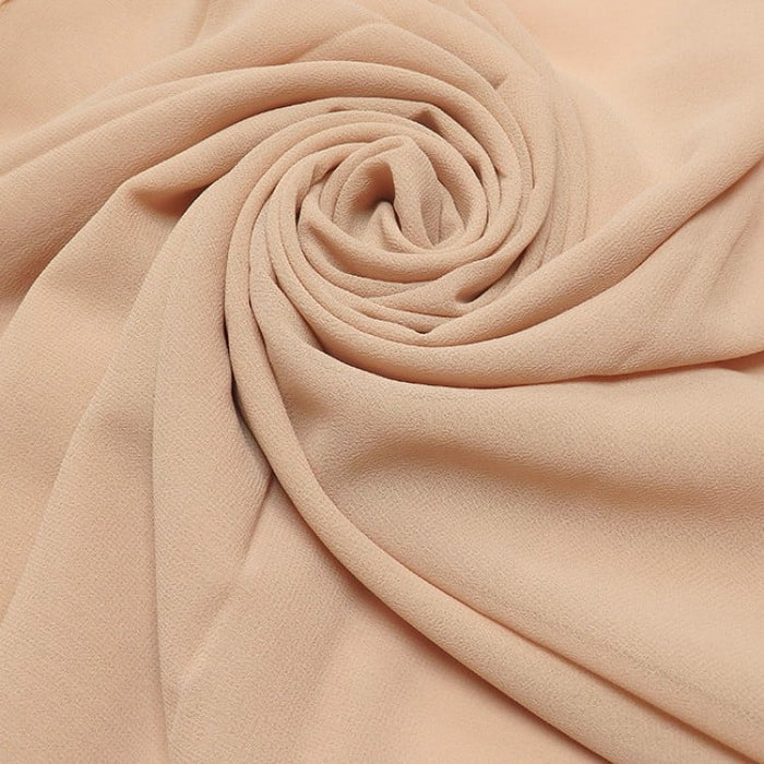 Georgette Medium  Light Peach Scarf