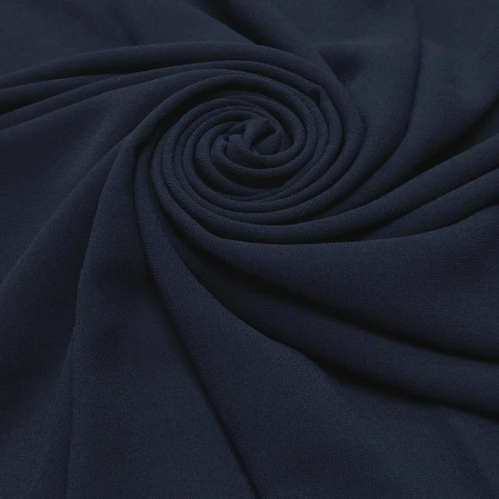 Georgette Medium Navy Scarf