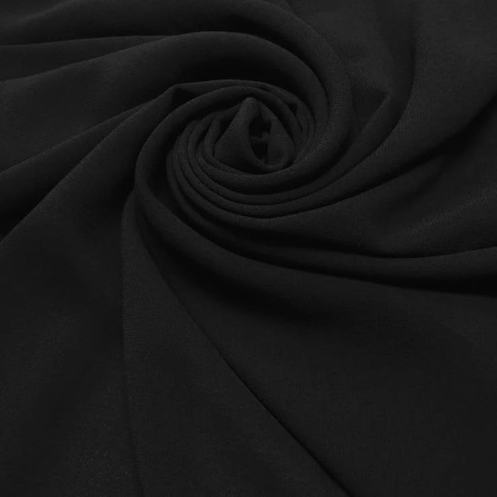 Georgette Medium Black Scarf 3