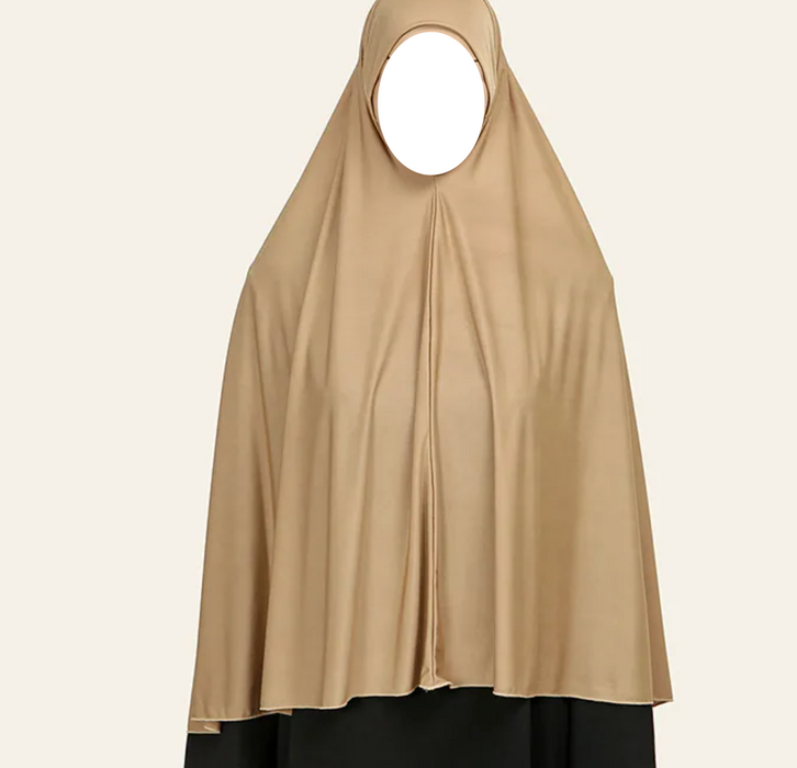 Yusra: Niqab Hijab Khimar Light Brown (5XL)