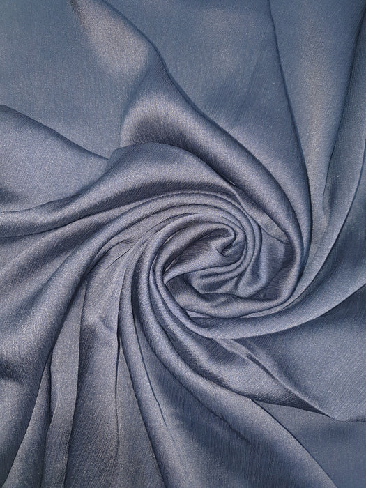 Crinkle Satin Scarf Navy