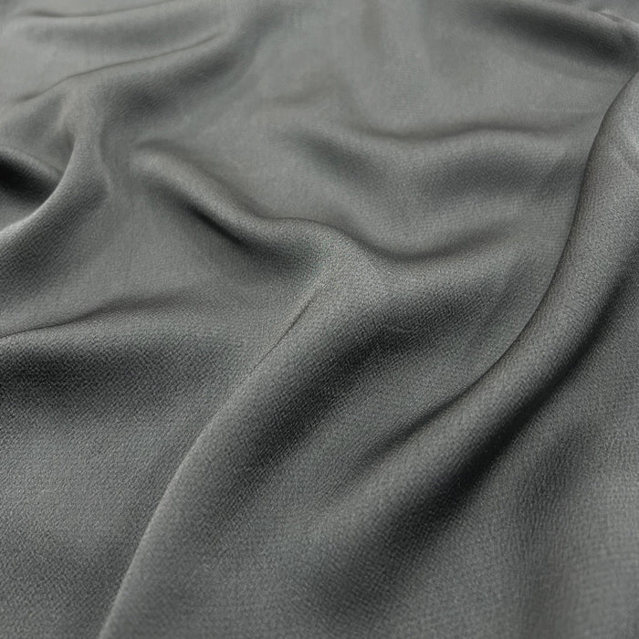 Grain Satin Scarf Dark Grey