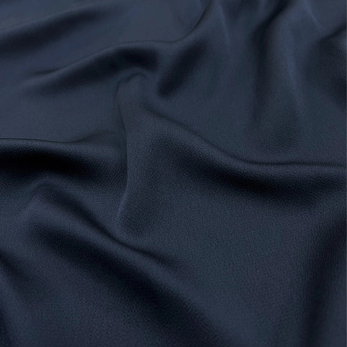 Grain Satin Scarf Navy