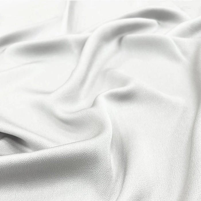 Grain Satin Scarf White