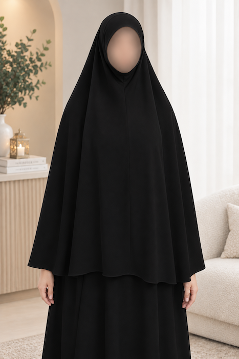 5XL: Khimar Niqab Black