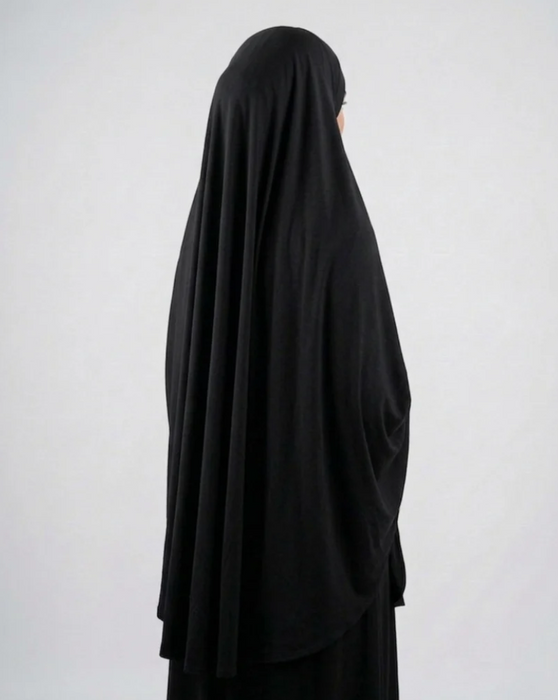 Yusra: Lycra Niqab Hijab Black (7XL)