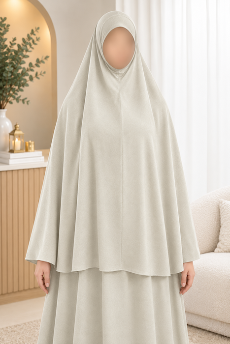 5XL: Khimar Niqab Cream