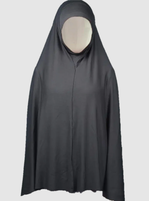 Yusra: Niqab Hijab Khimar Dark Grey (5XL)
