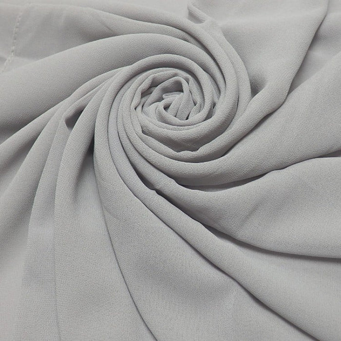 Georgette Medium Light Grey Scarf