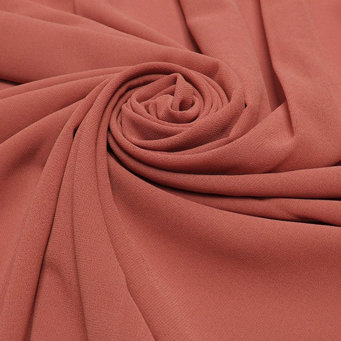 Georgette Medium Rust Scarf