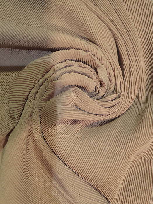 Fine Pleated Scarf Nude