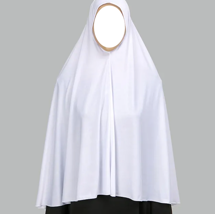 Yusra: Niqab Hijab Khimar White (5XL)