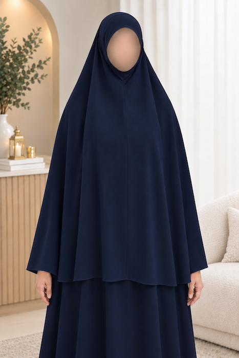 5XL: Khimar Niqab Navy