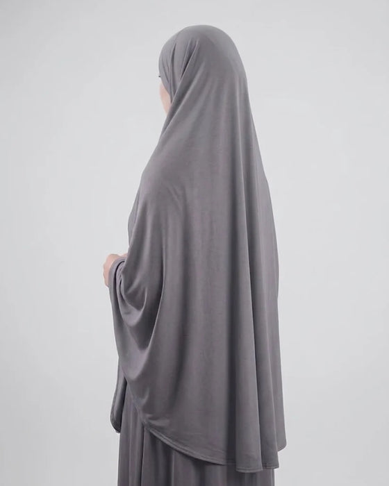 7XL: Khimar Niqab Light Grey