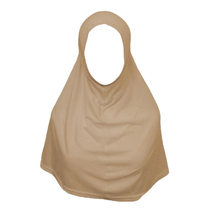 Yusra: Premium Hijab Jersey Turlu Beige (Small)