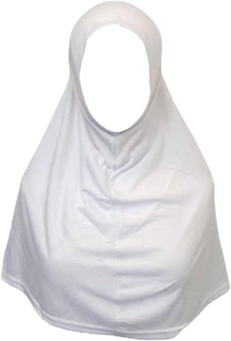 Yusra: Premium Hijab Jersey Turlu White (S)